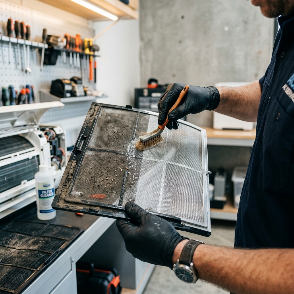 AC Technician Working